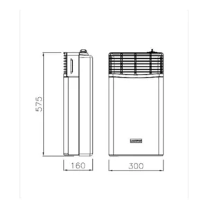 Calefactor a gas Longvie sin salida Convector Eca2s 2200 Kcal Recta - Image 3