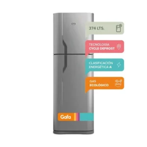 Heladera con freezer Gafa HGF388AFP Plata 374lts