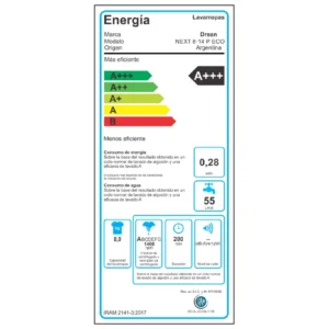 Lavarropas Drean Carga Frontal Inverter 8 Kg Blanco Drean - NEXT 8.14 P ECO - Image 6