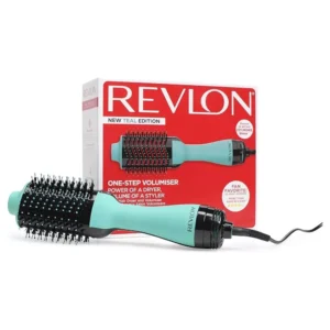 Revlon Salon One Step Cepillo Secador Voluminizador Pelo Color Verde Azulado