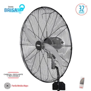 Ventilador De pared Liliana Industrial Control remoto + timer - VWIT32